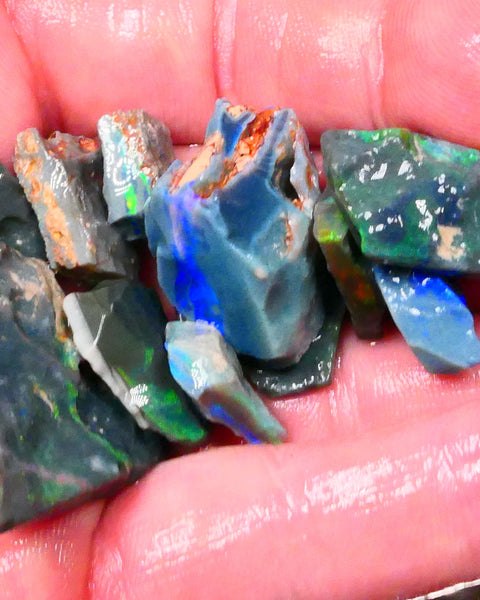 Black & Dark Red & Full spectrum seam opals of Grawin and Lightning Ridge 150cts 35mm to 10mm GEM2121