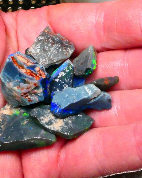 Black & Dark Red & Full spectrum seam opals of Grawin and Lightning Ridge 150cts 35mm to 10mm GEM2121