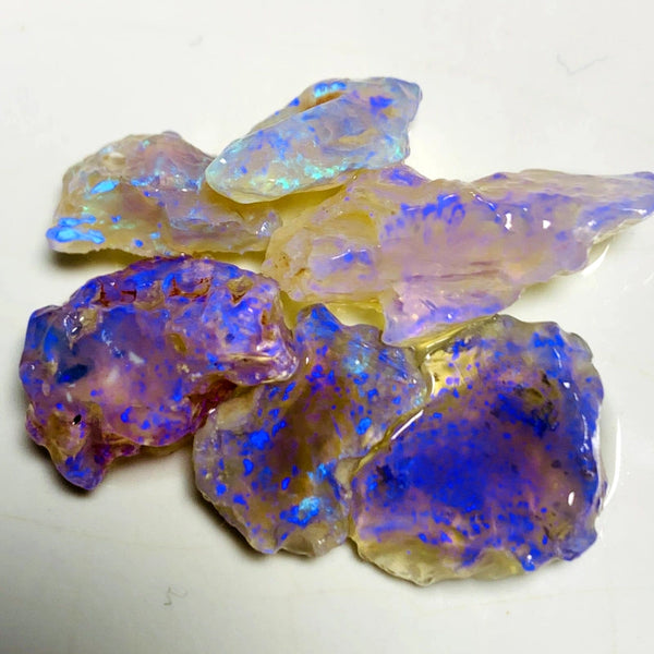 Lightning Ridge Rough Opal Parcel 28cts Cutters Select Crystal bright & colourful material to cut 20x10x7mm to 14x7x3mm WAC03