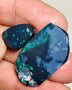 Lightning Ridge N1-N2 Mulga® Black Opal Miners Bench® Rough Rubs Pair 28cts  Bright gorgeous Fires 35x20x3mm & 17x11x6mm WSX80