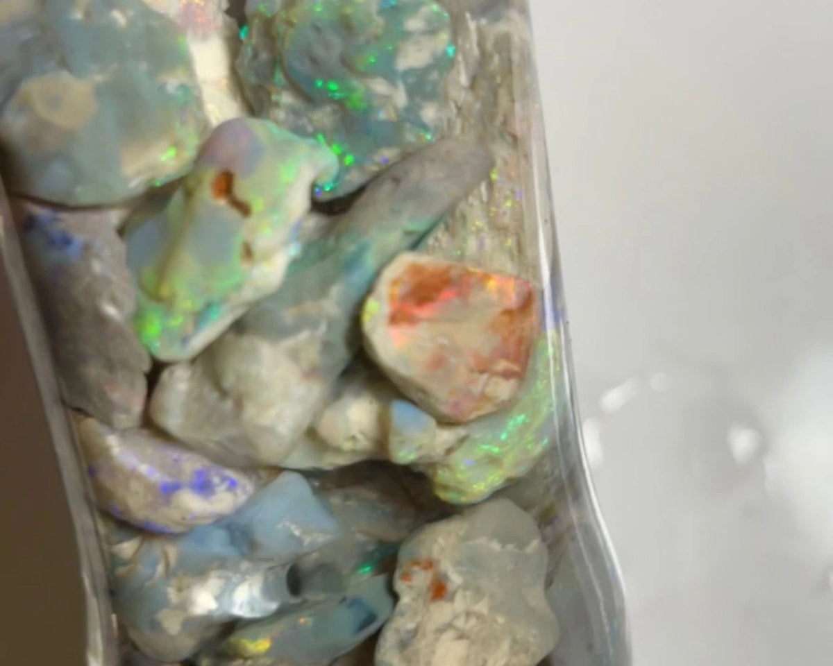 Lightning Ridge knobby opal rough 235cts Lots Multicolours to gamble 26x11x3 to 13x8x3mm NSW079 (jar not included)