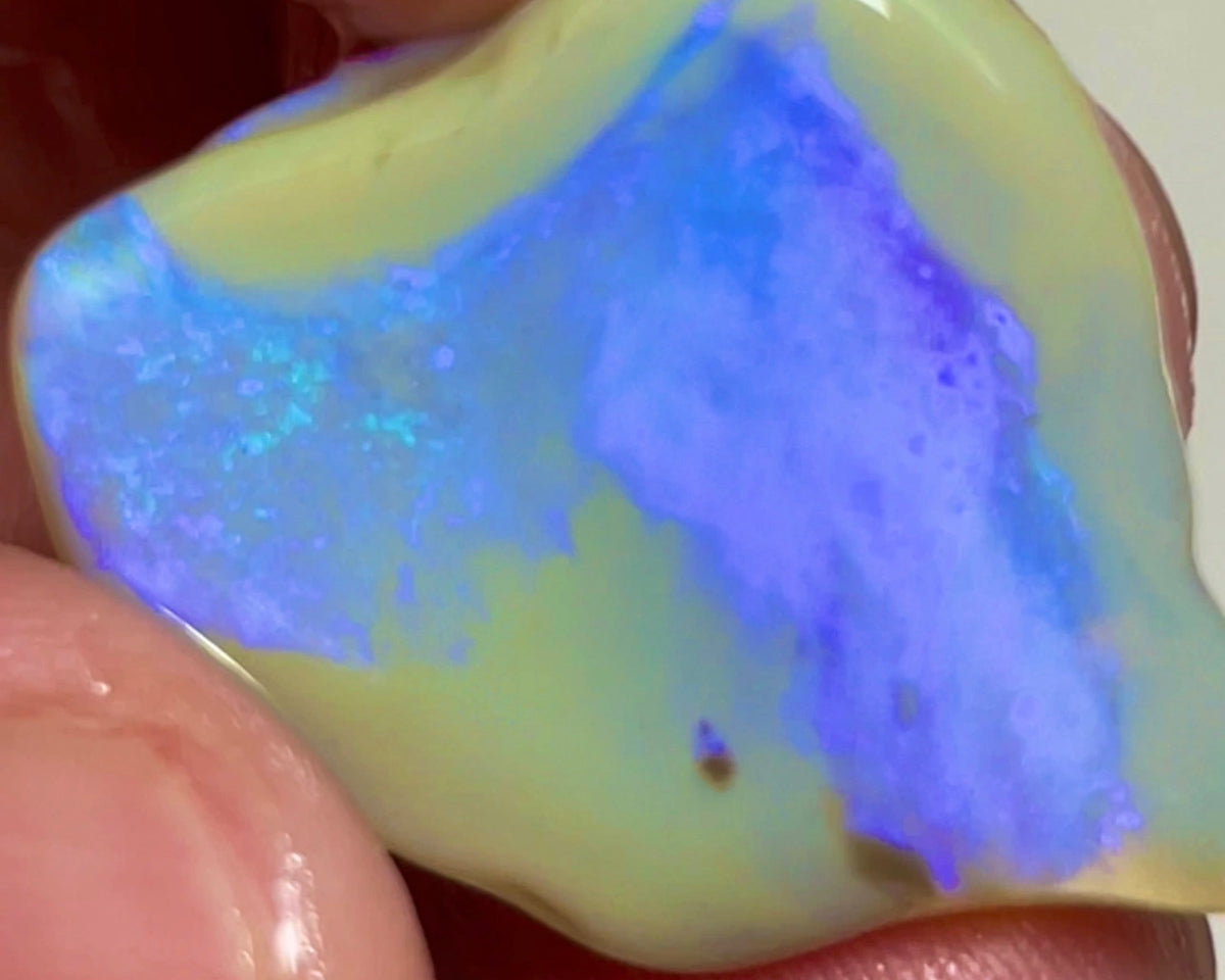 Lightning Ridge Rough Opal 29cts Nice sized untouched Crystal Seam formation Gorgeous Bright fires in bar to carve/cut/collect 30x25x7mm 1333