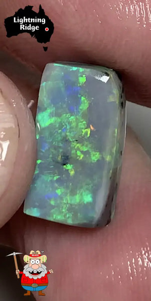 Australian Lightning Ridge Rough / Rub Semi Black Opal Miners Bench 5.6Cts Gorgeous Bright