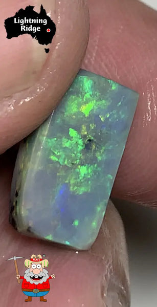 Australian Lightning Ridge Rough / Rub Semi Black Opal Miners Bench 5.6Cts Gorgeous Bright