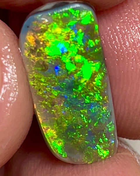 Gem Rub Of Lightning Ridge 4.95cts Stunning Super Bright & gorgeous Electric Multifires for setting in fine jewellery  17.00x 8.00x 3.00mm NSW069