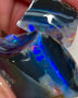 Big Thick &  Black 39.50cts Gorgeous Cutters Seam opal spit of Lightning Ridge Thick Blue dominant bars with m.fire flashes 25x17x12 & 15x10x7 mm NEW917