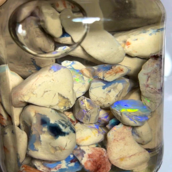 Lightning Ridge Rough Opal Parcel 525cts rough formations colour/Multicolours & bars 25x20x16mm to 10x8x4mm 1016