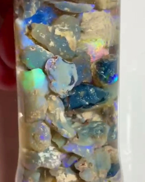 Lightning Ridge Knobby Fossil & Seam Opal rough 245.00cts Lots of Colours to go at :) 20x14x8 to 10x8x5 mm Sold as Gamble NSW199