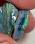 Lightning Ridge Multicolour Black/Dark Knobby pair 32.25cts Highly Visible bars Bright Yellow/Green Dominant M.Fires to cut 24x17x10 & 23x18x6mm NEW966