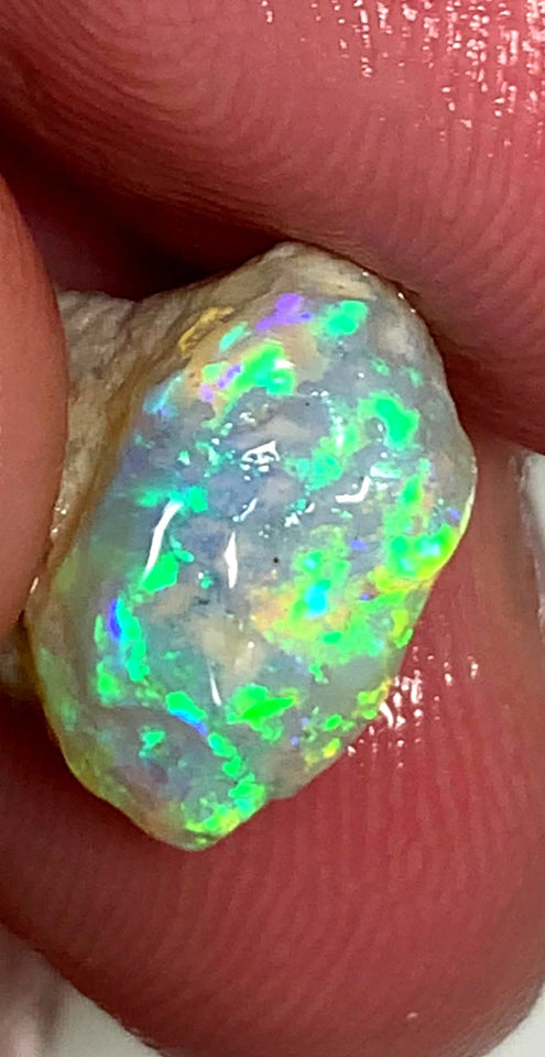 Lightning Ridge Crystal  Candy Knobby Opal rough 6.95cts Jag Hill Gorgeous & bright Multifires 19x11x6mm WAA32