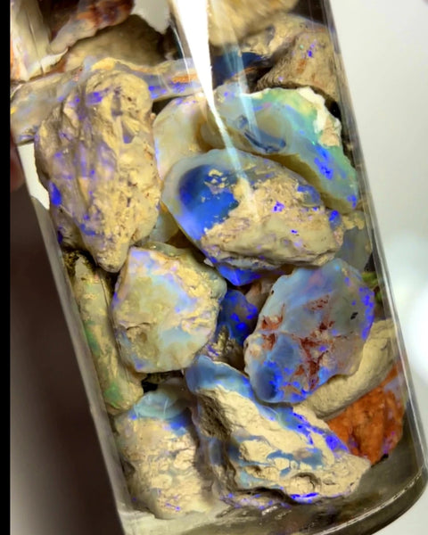 Lightning Ridge Rough Opal Parcel 330cts rough Knobby & Seam formations colour/Multicolours & bars 22x20x15 to 15x10x3mm WAE61