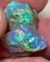 Coocoran Dark Crystal Knobby opal rough pair to cut 23.95cts Gorgeous Bright Green/blue dominant fires to cut 23x16x7mm & 18x14x8mm NEW954