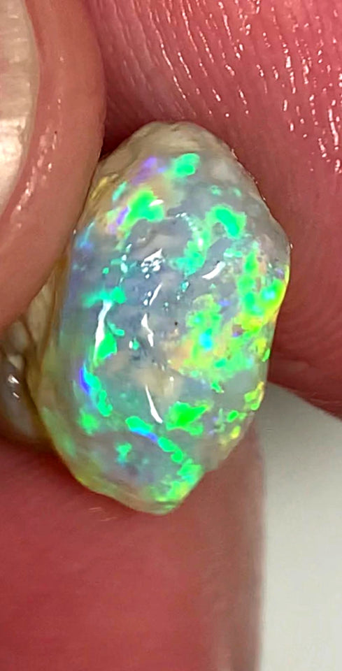 Lightning Ridge Crystal  Candy Knobby Opal rough 6.95cts Jag Hill Gorgeous & bright Multifires 19x11x6mm WAA32
