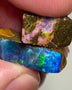 Bling Bling Boulder opal 20cts rough / Rubs Gem Winton Bright & Gorgeous Pinks/Greens/Blues Multifires 20x7x5mm to 14x8x4mm NSA009