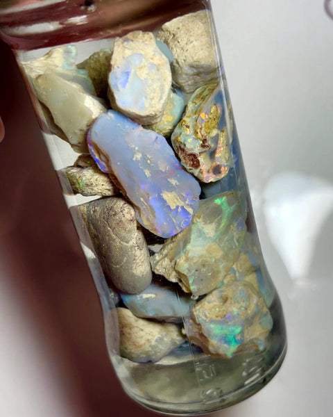 Lightning Ridge Rough Opal Parcel 265cts GAMBLE rough Knobby & Seam colour/Multicolours & bars 25x20x15mm to 14x5x4mm WAE6