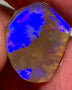 Lightning Ridge Opal Dark Crystal Knobby Rough Rub 6.75cts Broad Flash Pattern Gorgeous Bright Blues 19x15x4mm 1024