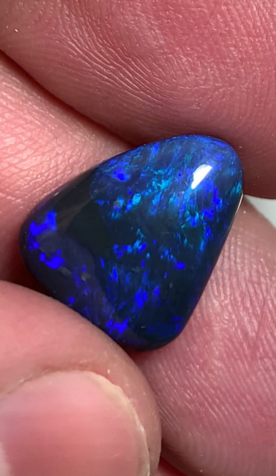 Australian Black Opal Gemstone 6.8cts N1 Body Tone B2 Brightness Gorgeous Blue fires WSB661R