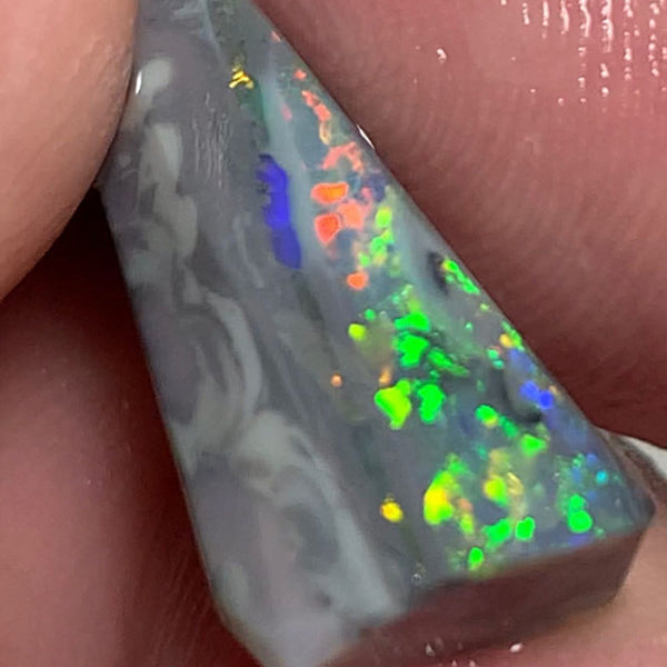 Australian Lightning Ridge Rough / Rub Semi Black opal Miners Bench® 7cts Gorgeous Bright Multifires 20x9x8mm WSP91