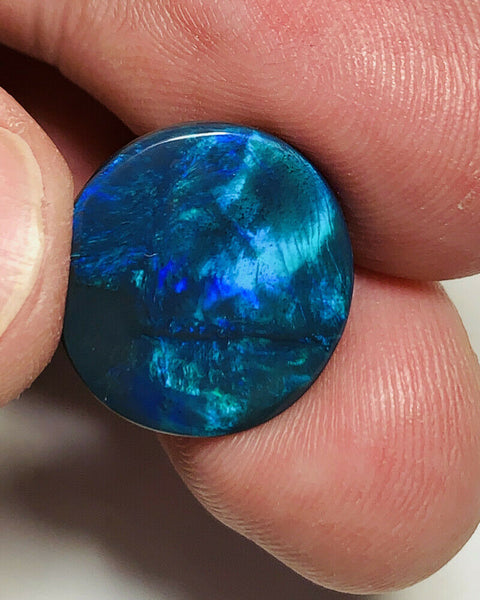 Australian Black Opal Gemstone 7cts  Mulga® Field N2 Body Tone B2 Brightness Gorgeous Green &  Blue fires 16x16x3mm GEM1000