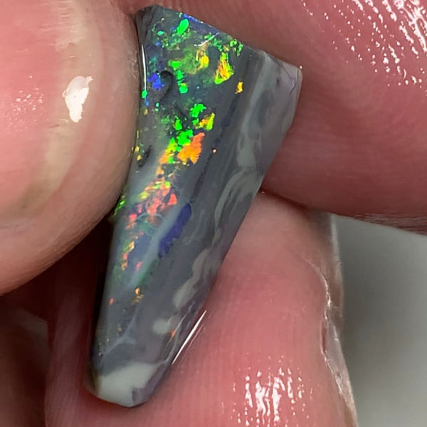 Australian Lightning Ridge Rough / Rub Semi Black opal Miners Bench® 7cts Gorgeous Bright Multifires 20x9x8mm WSP91