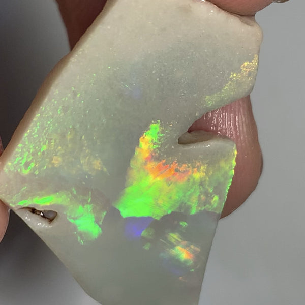 Australian Opal Rough / Rub / Potential Grade Huge 27cts Amazing Multi  zones of Broadflash a rainbow of Multi fires 35x20x8mm WSN54